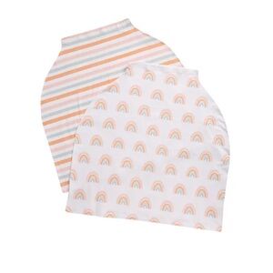 NORDSTROM Assorted 2-pack Car Seat & Nursing Covers In Rainbow Pack